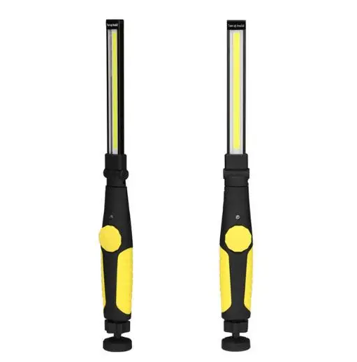 Yellow USB заряжаемый портативный фонарик Встроенный COB фонарик крюк подвесной светильник перезаряжаемый COB светодиодный тонкий рабочий свет для ремонта автомобиля - Мощность в ваттах: Yellow