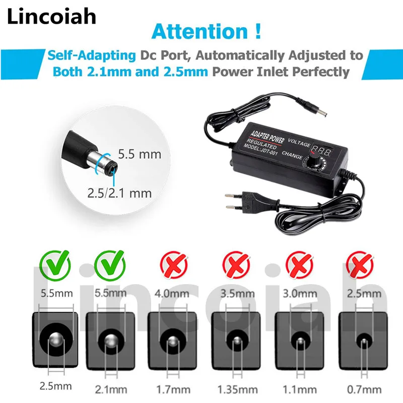 Регулируемый AC 100 240V DC/DC 3V 12V 24V 9V Универсальный адаптер Трансформатор источника
