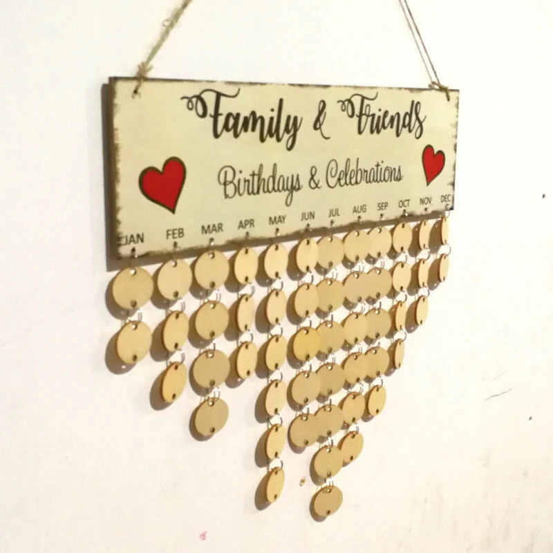 Семья Друзья День рождения Празднование дерево напоминание календарь