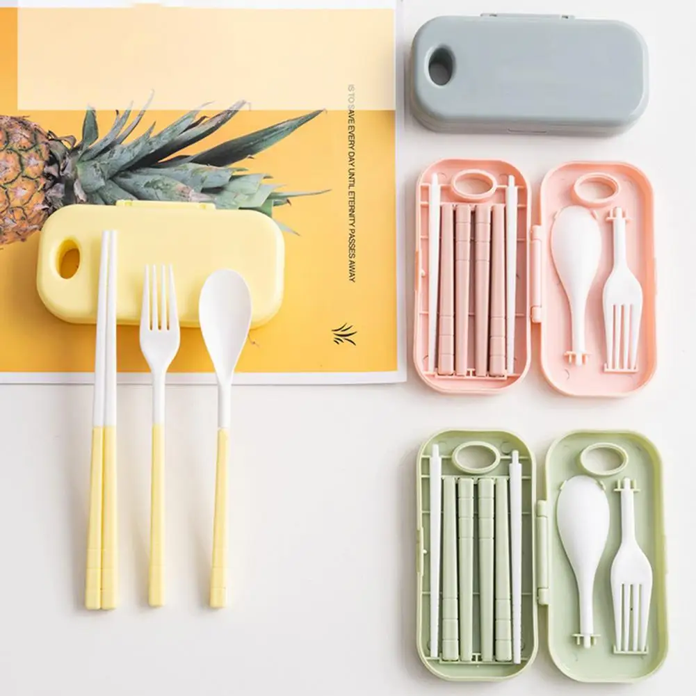 

Cutlery Set Creative Reusable PP Portable Students Cutlery Set for Outdoor