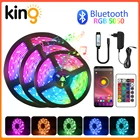 Светодиодная лента, Светодиодная лента 5050 RGB с пультом дистанционного управления на 24 клавиши, меняющая цвет Светодиодная лента RGB для спальни, гостиной, домашнего декора