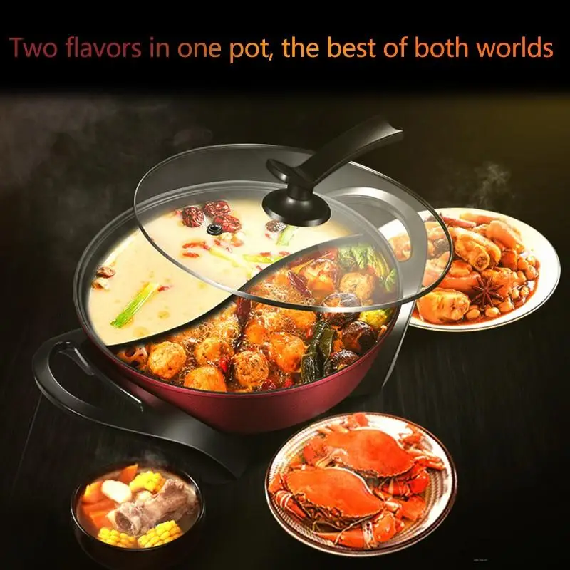 

Electric Hot Pot 4.5L Kitchen Soup Stock Pot Cookware Non-stick For Induction Cookers Cooking Pot