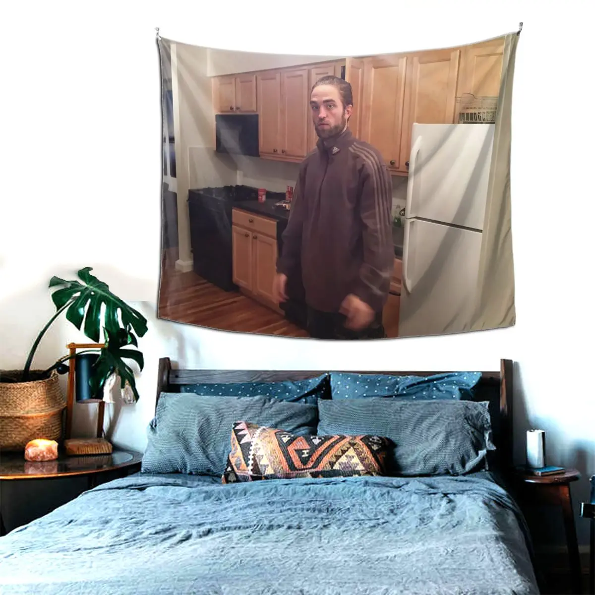 Robert Pattinson Tracksuit Meme Tapestry Hippie Wall Hanging Mandala Decoration for Bedroom Curtain Witchcraft Carpet | Дом и сад