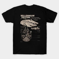 mens millennium falcon schematics graphic t shirt summer cotton short sleeve o neck unisex t shirt new s 3xl