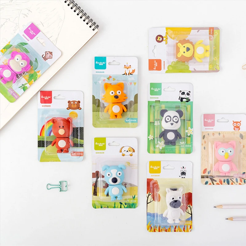 Panda animal резиновые ластики карандашный ластик для студентов Канцтовары Школьные принадлежности для детей подарок ластик