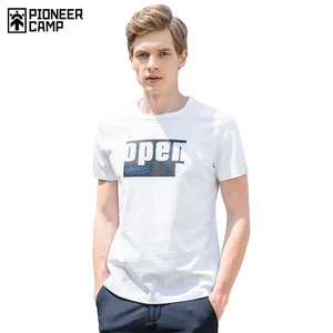 Футболка Pioneer Camp мужская с принтом, тенниска из 100% хлопка, майка с модным коротким рукавом, лето, ADT701079