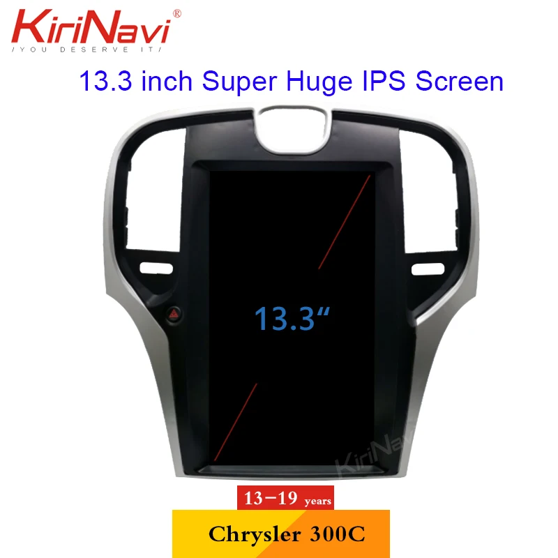 Автомагнитола KiriNavi 13 3 дюйма 1 Din Android 9 0 для Chrysler 300C GPS навигация DVD мультимедийный