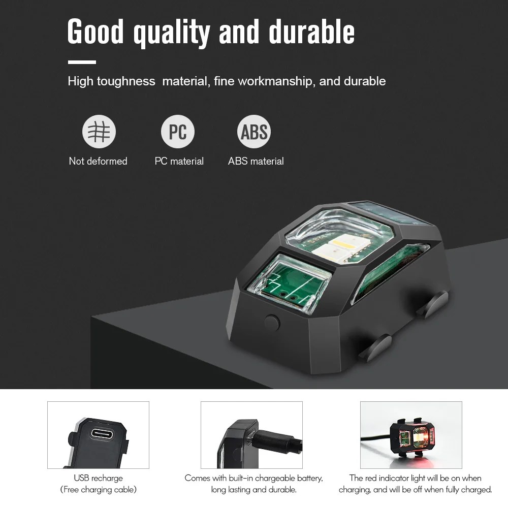 

Drone Strobe Lights Signal Warning Light Flashing High Brightness Easy Built-in Battery for DJI Mavic Mini 2/ Mavic Air 2/ FPV