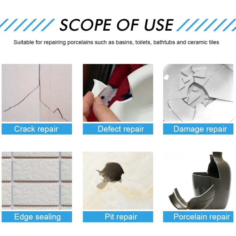 

Ceramic Tile Repair Paste Useful Ceramic and Furniture Tile Grout Universal Strong Adhesive Marble Fix Repair Tools New