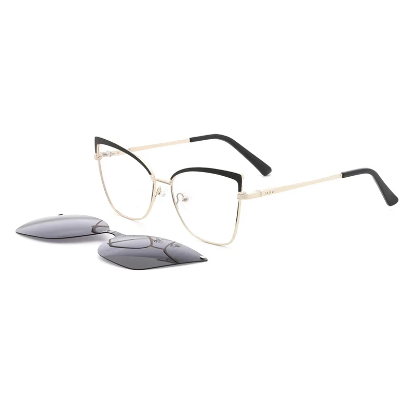 

Tessalate 2021 Women Metal Frame 2 In 1 Cap on Reading Glasses Ladies Anti Blue Light Computer Presbyopia Eyeglasses FN19003