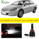Xlights лампочки для Honda Accord 2001 2002 2003 2004 2005 2006 2007 Светодиодные фары автомобиля Ближний дальний свет Canbus без ошибок Фара Авто Лампа 12 В 24 В Белый 6000 К 8000LM Головные фары Аксессуары Часть