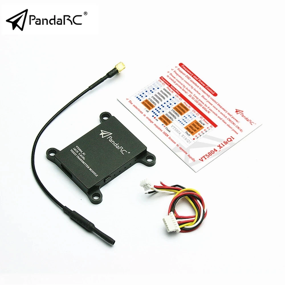 

PandaRC VT5804 X1 5,8G 25/100/200/400/800 МВт переключаемый 16CH FPV передатчик для FPV гоночного дрона с дистанционным управлением