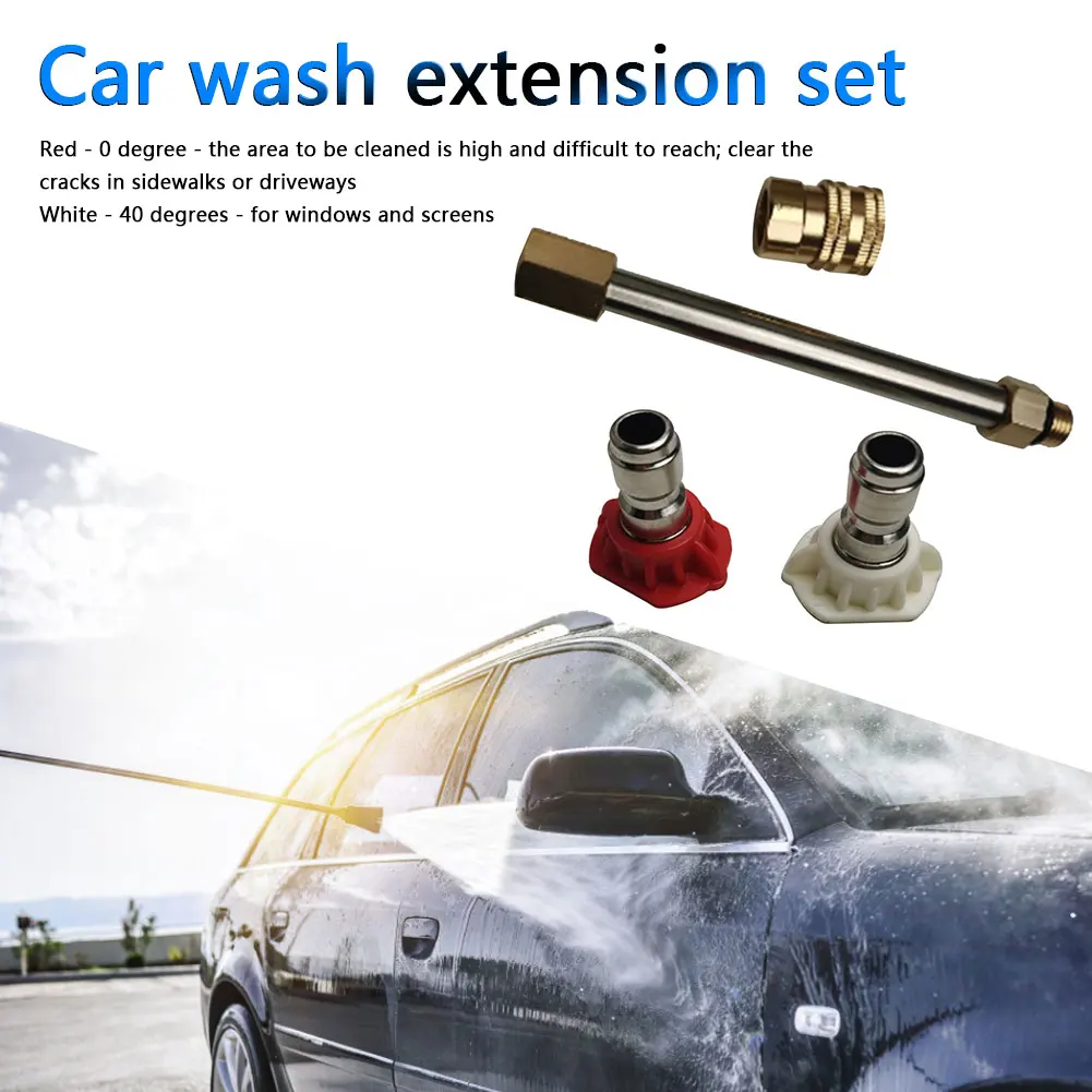 

Car Water Gun Extension Rod Wand Kit High Pressure Washer Spray Connector Nozzle Car Window Washing Accessories