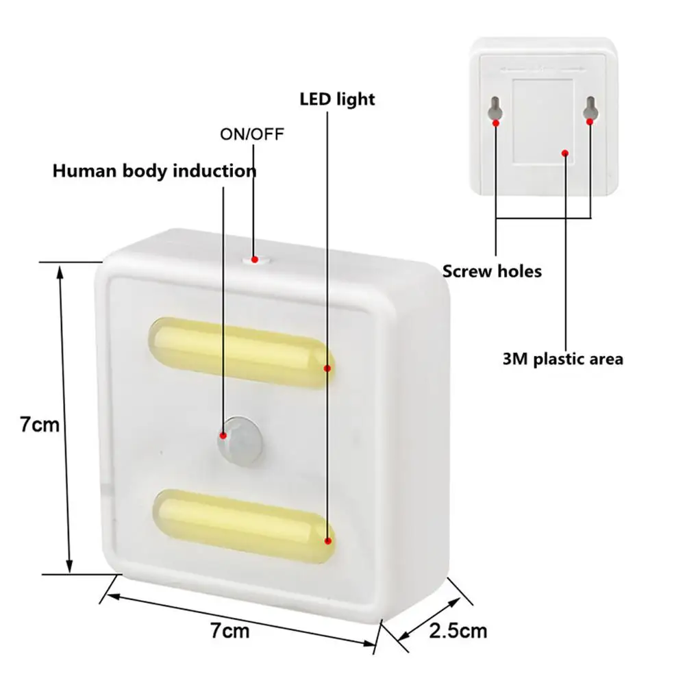 Светодиодный индукционный датчик движения человеческого тела COB небольшой