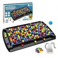rainbow ball matching toy colorful fun puzzle chess board game with 80pcs colored beads intelligent brain game educational toy