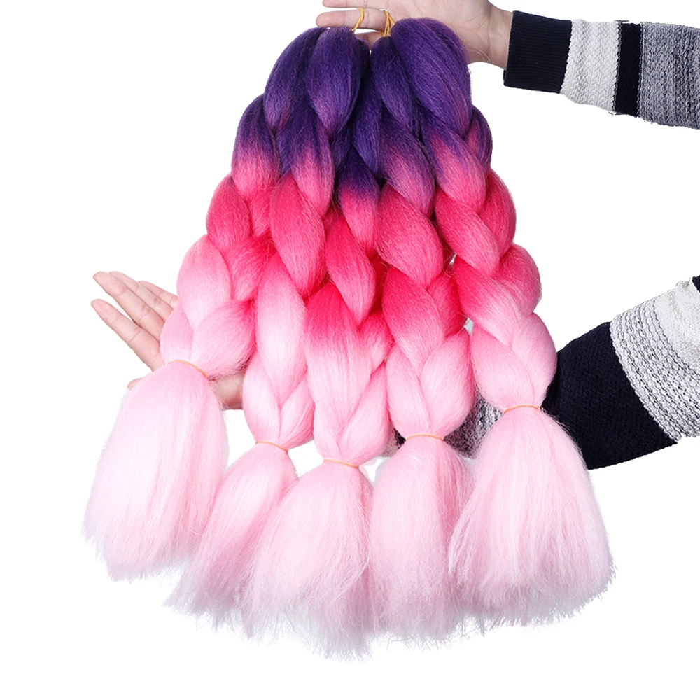 BUQI синтетические волосы для наращивания Омбре плетение волос одна штука 100