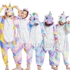 Пижама-комбинезон для взрослых, животных, единорог, Ститч, пижама для женщин, мальчиков, девочек, парные зимние пижамы 2020, Костюм кигуруми, одежда для сна, Фланелевая Пижама
