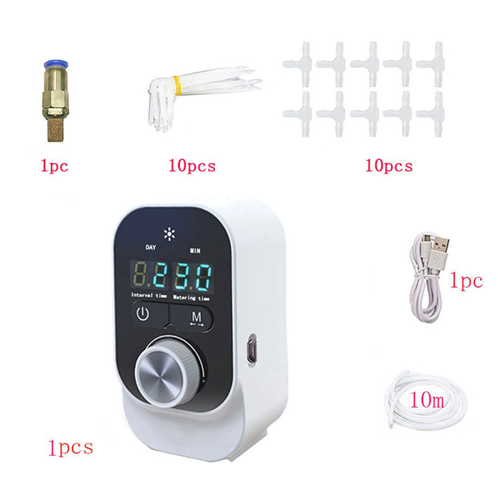 

Gardening Tools Automatic Waterers Suit Outdoor With Timer ABS LCD Screen Anhydrous Detection USB Charging Irrigation System