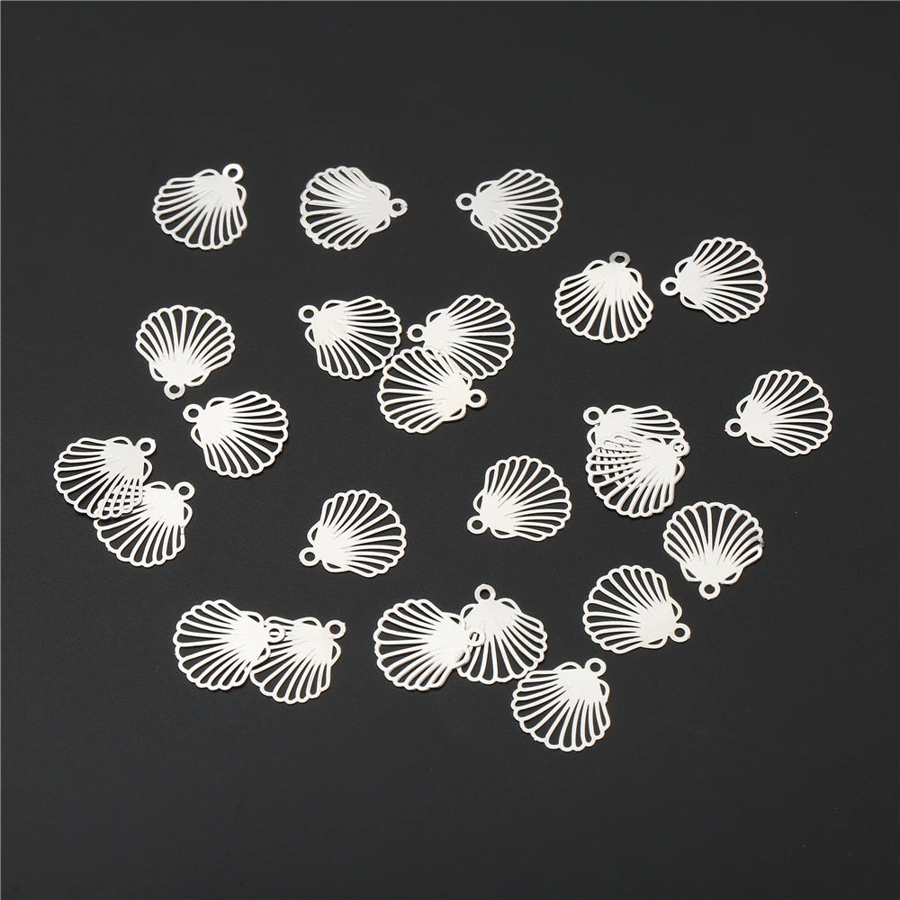

10 Pcs Hollow Charms Fan Leaves Charm Pendant for Jewelry Making Copper Metal DIY Handmade Bracelet Necklace Earrings Jewelry