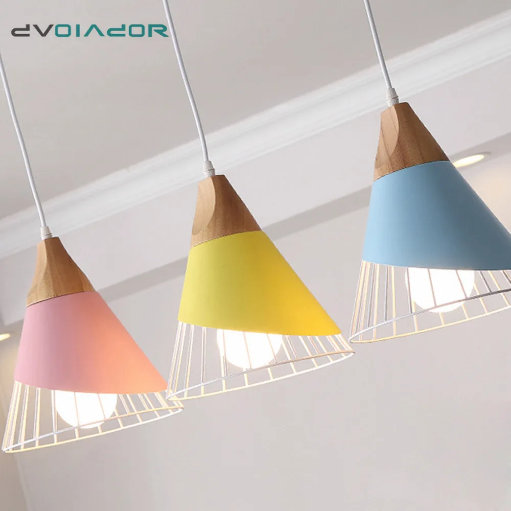 

Pendant Lights Nordic Creative Light Fixtures Indoor Bedroom Living Room Restraunt Bar Cafe Colorful Decoration Hanging Light