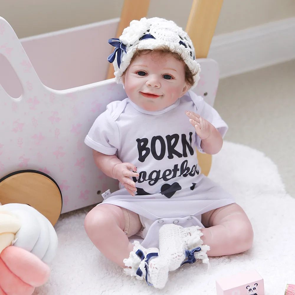 

Reborn Doll Soft Silicone Reborn Baby Dolls Vinyl Silicone Reborn Baby Doll Body Lifelike Christmas Surprising Girl Gifts Doll