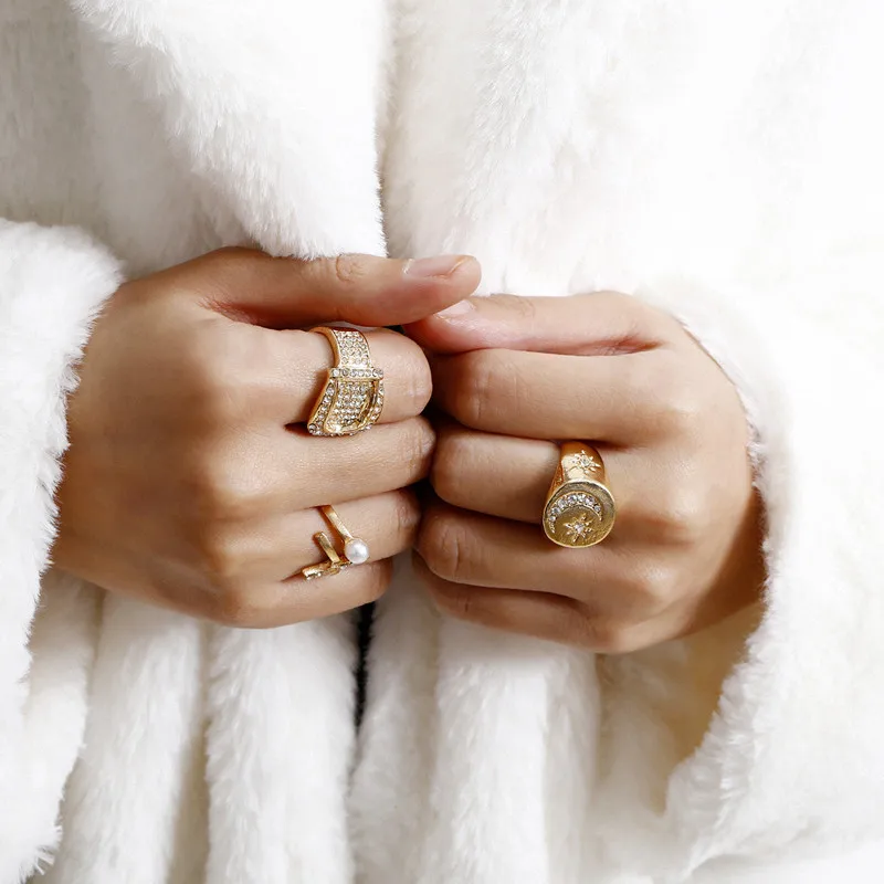 FFLACELL 1 комплект винтажное металлическое искусственное богемное геометрическое