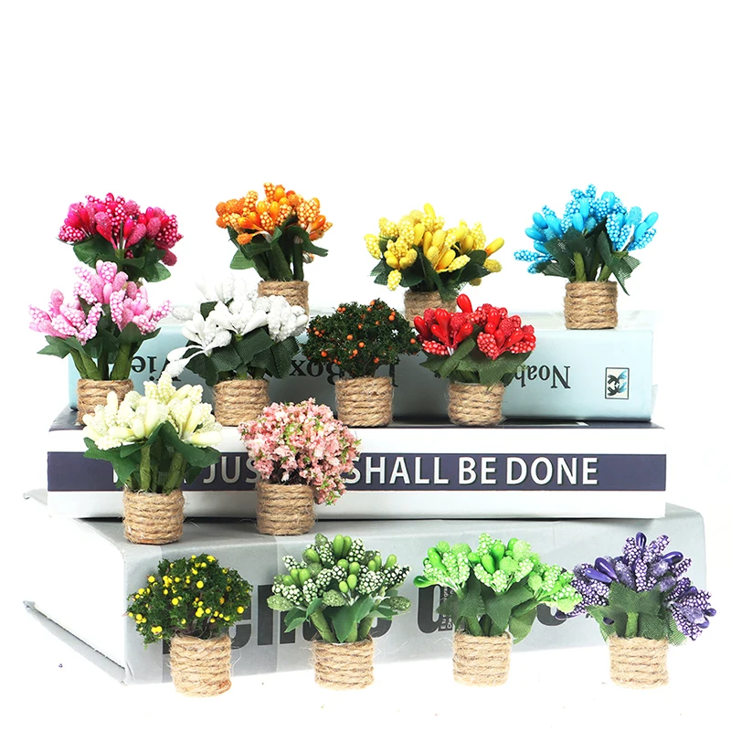 

Миниатюрный цветок в горшке для кукольного домика 1:12