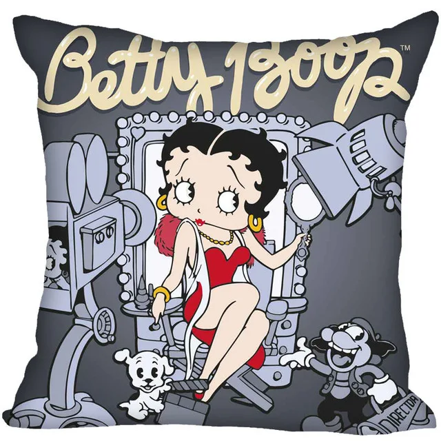 

Hot Sale Betty Boop Square Cushion Cover Zippered Cushion Home Hotel Car Seat Decorative Back Cushion Cover Soft and Comfortable