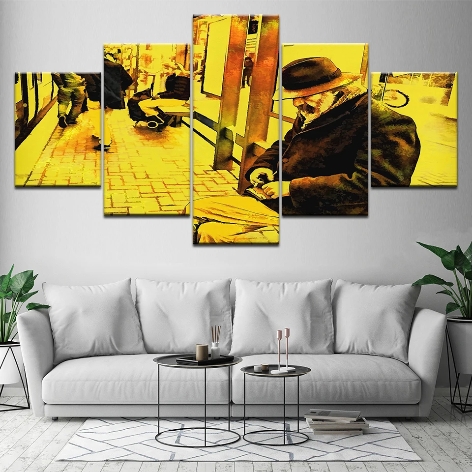 5 панельных пенсивных холщовых картин для пожилых людей декоративные настенные