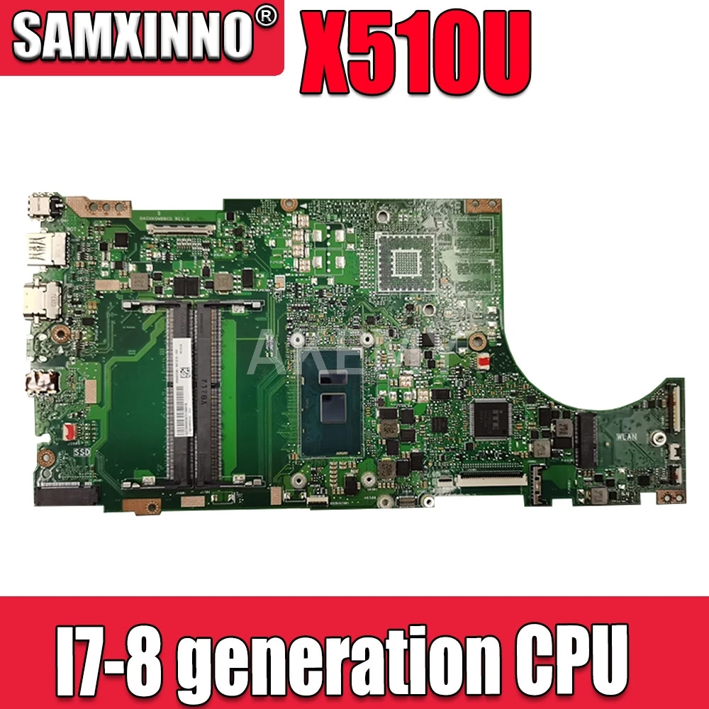 X510UA материнская плата для ноутбука Asus X510UN X510UQ X510U S510U S510UN 100% ТЕСТ ОК I7 8 поколение