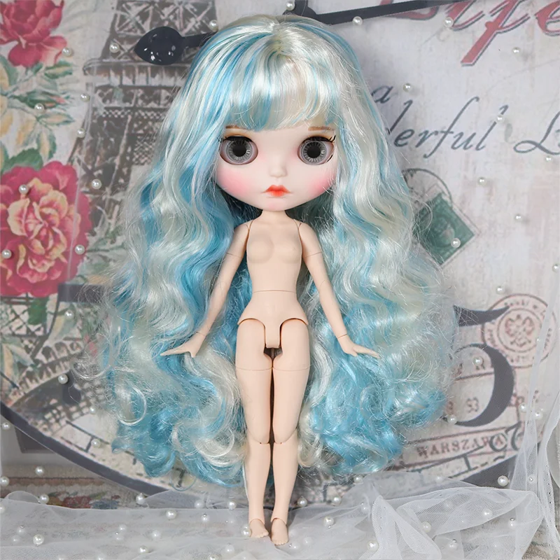 Blyth кукольные 19 суставы тела Мода парик из белой кожи ледяной BJD 30 см 1/6 Обнаженная