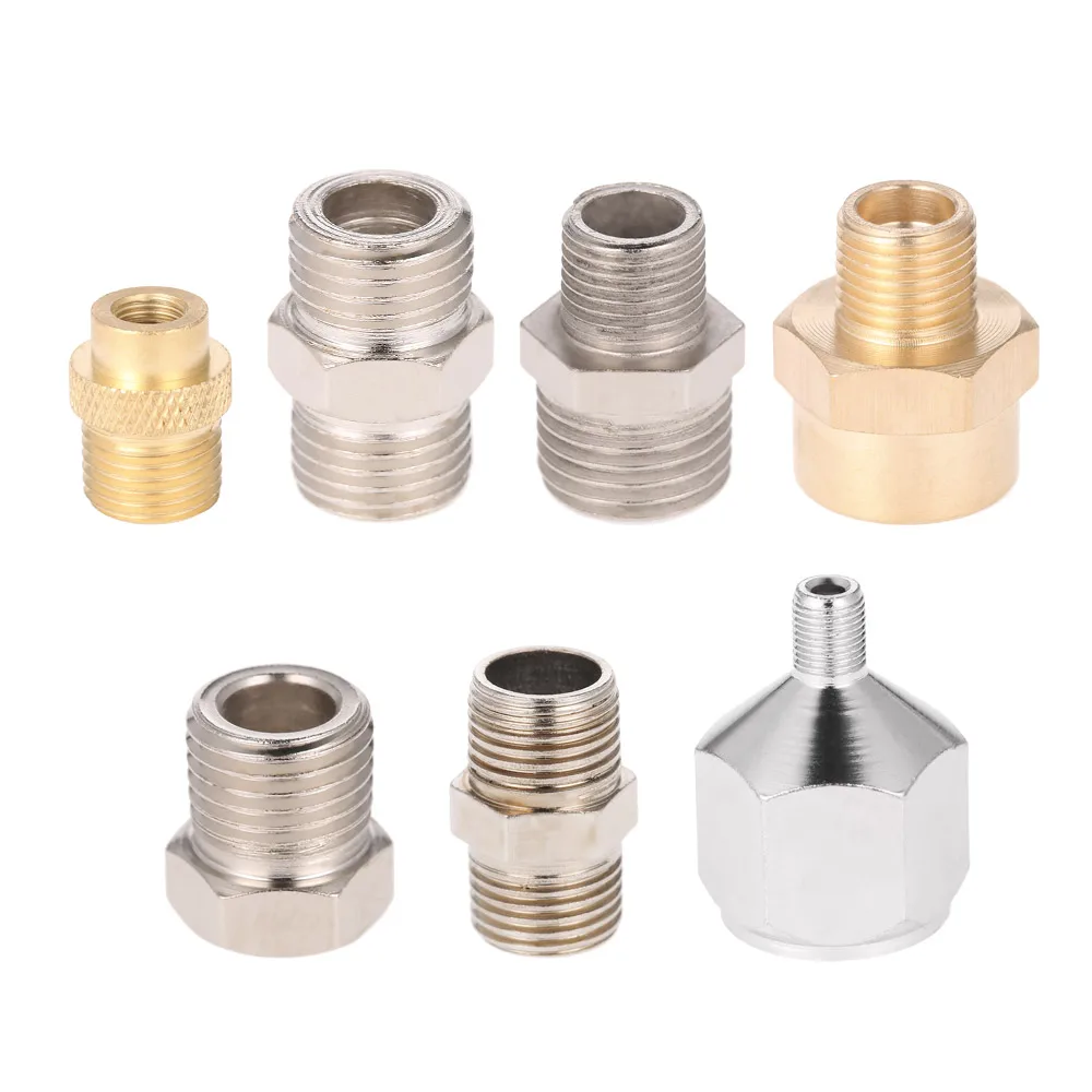 New Professional 7pcs Airbrush Spray Paint Gun Adaptor Kit Fitting Connector Set For Compressor &amp Air brush Hose | Инструменты