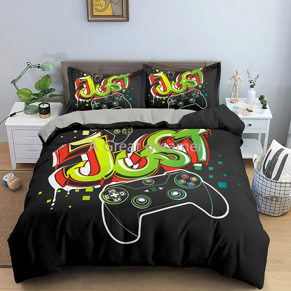 

3D Game Duvet Cover Cartoon Gamer Bed Lienen King Size Bedding Set Kids Boys Bed Set Custom Quilt Comforter Covers 2/3 Pcs