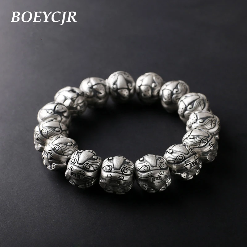 Браслеты и браслеты BOEYCJR 100% Стерлинговое Серебро S990 Pixiu Brave trips винтажные