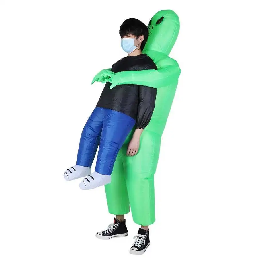 

Waterproof Party Props Inflatable Costume Full Body Green Birthday Party Costume for Adults Halloween Costume
