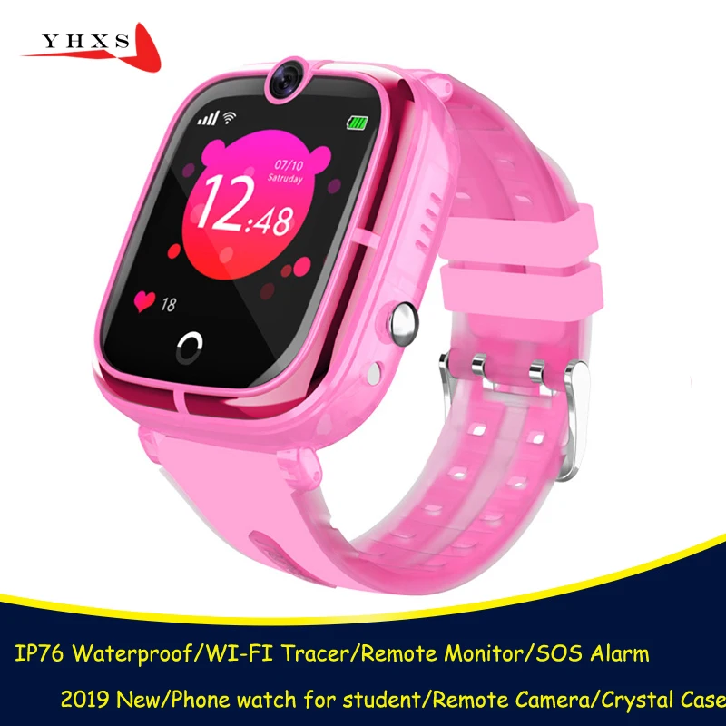 

IP67 Waterproof Smart WIFI Accurate Tracker Location SOS Remote Monitor Camera Kids Student Phone Watch Wristwatch Android IOS