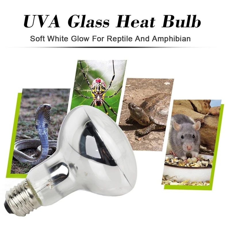 75W 2-Pack Basking Spot лампа для тепла 110V мягкое свечение UVA стеклянная крышка светильник