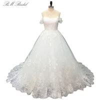 new cheap lace wedding dresses for women plus size sequin court train beaded formal marriage bridal gown vestidos de novia bm441