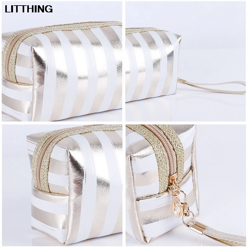 

Waterproof Laser Cosmetic Bags Women Makeup Bag PVC Pouch Wash Toiletry Bag Travel Organizer Case Storage Bag Pouch Handbag