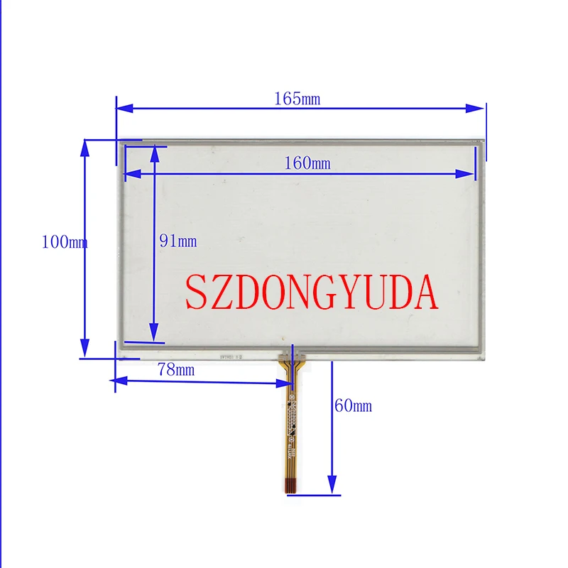 

5PCS/A LOT New Touchpad 7" Inch 165*100 Resistive Touch Screen Panel Digitizer For AT070TN90 92 94 Size: 165mm*100 mm