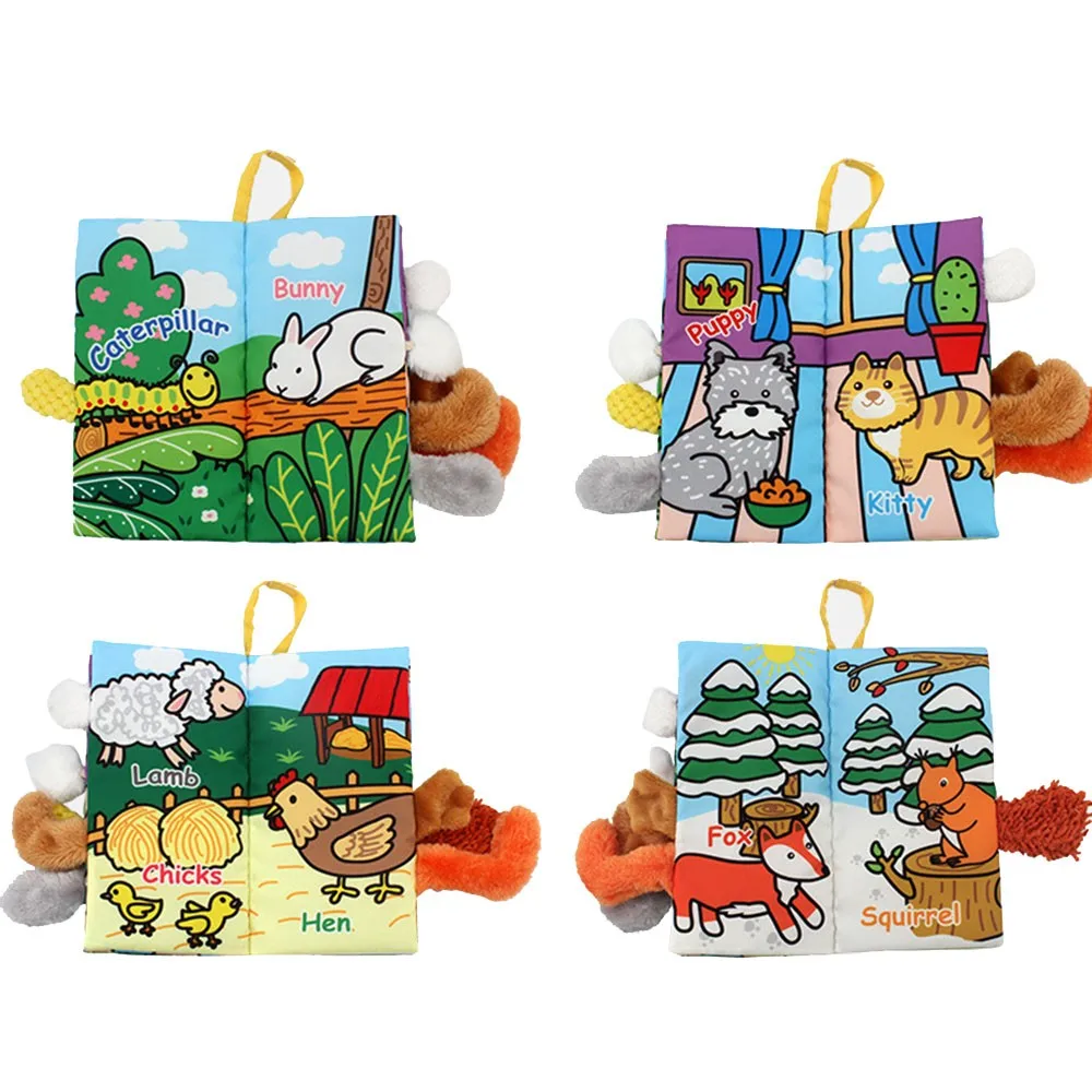 Детские Тканевые книги для раннего развития детей Обучающие Развивающие с