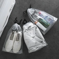 5 pcs thickened pvc transparent drawstring bag waterproof travel storage outgoing suitcase organizer bag womens cosmetic bag
