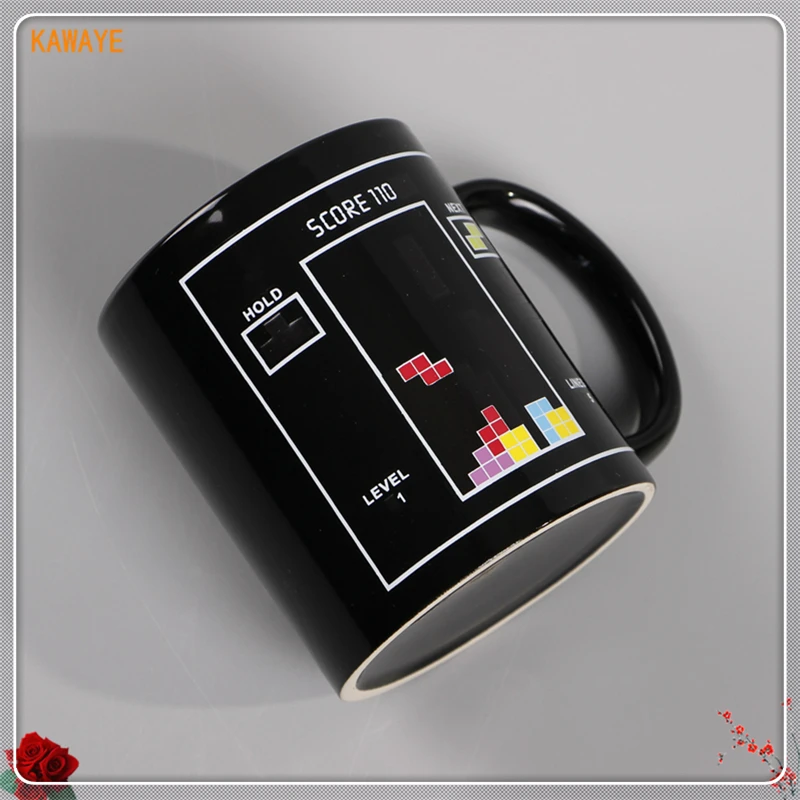 1 шт. кофейная чашка с рисунком Тетрис чайная керамическая термореакцией кружка