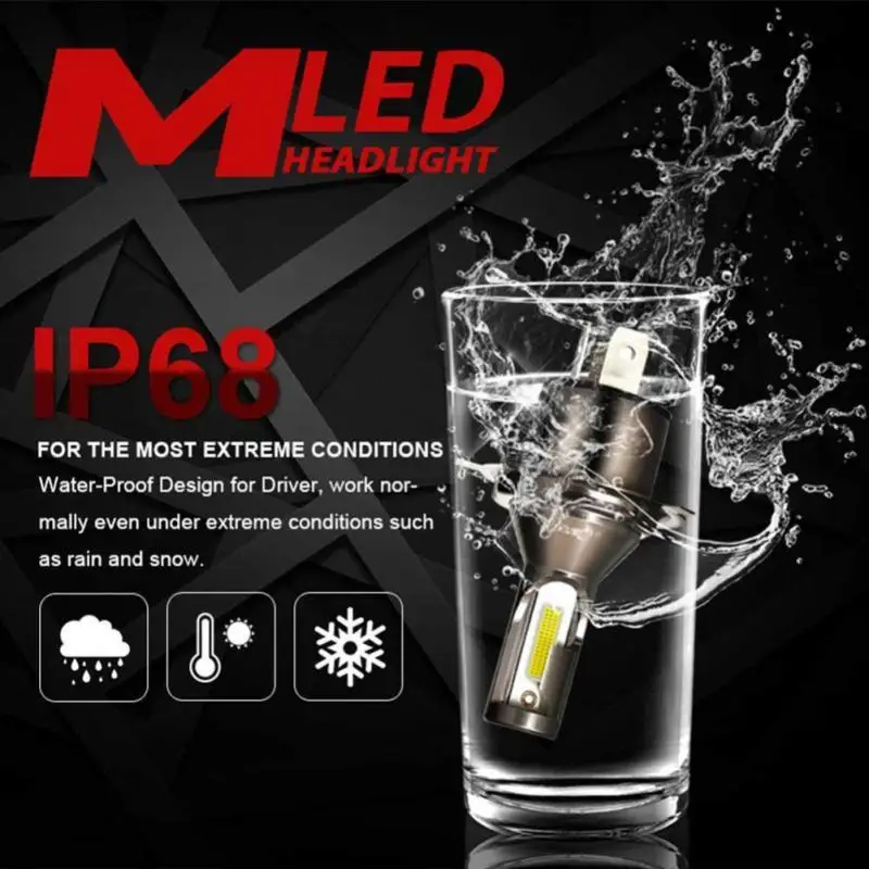 

2X LED H4 LED Headlight 110W 20000LM Hi/Low Kit Bulbs Beam 6000K White Car 12V LED Headlight Bulbs Car Lights Accessories