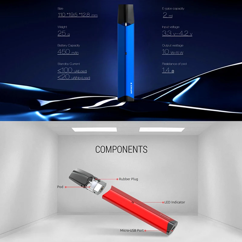 Новейший SMOK INFINIX 2 vape pod Комплект 450 мАч батарея и мл MTL Vape электронная сигарета