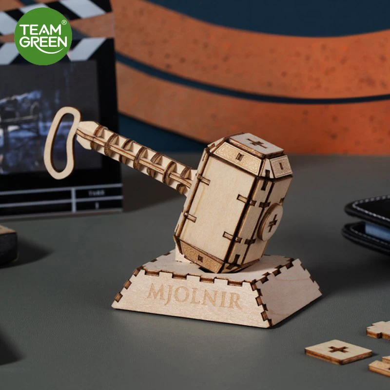 Оригинальные деревянные игрушки TEAMGREEN пазлы Marvel 3D Железный человек бесконечные