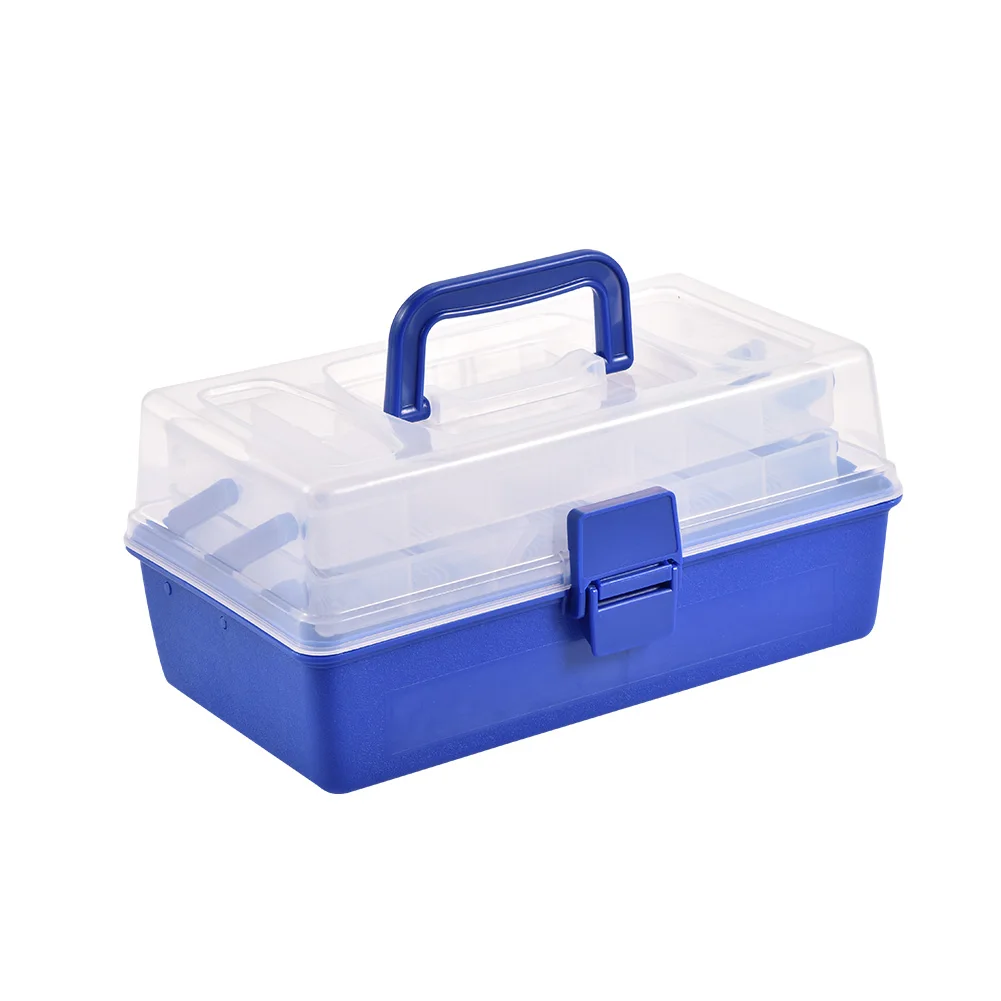 

3 Layers Plastic Fishing Tackle Accessory Storage Holer Box for Lures Hooks