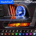 Для Ford Mustang 2005 2006 2007 2008 2009 RGB светодиодный фар колец halo ангел демон глаза с пульта дистанционного управления