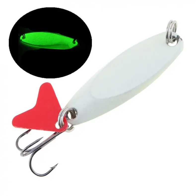 

Anti-corrosion7g Metal Sequin Spinner Luminous Fishing Lures Fish Lure Jig Bait with Treble Hook Fishing Accessories