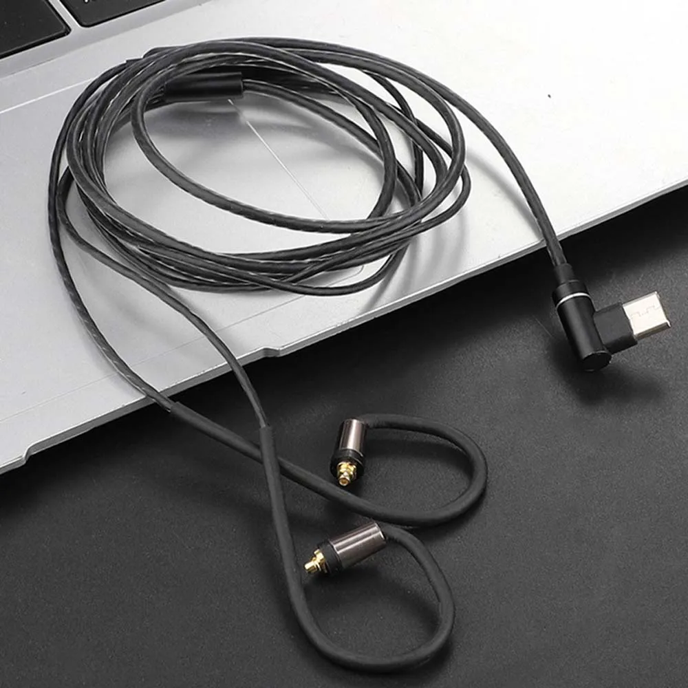 Улучшенный аудиокабель MMCX на USB Type C для наушников Shure SE215 SE315 SE535 SE846 UE900 сменный